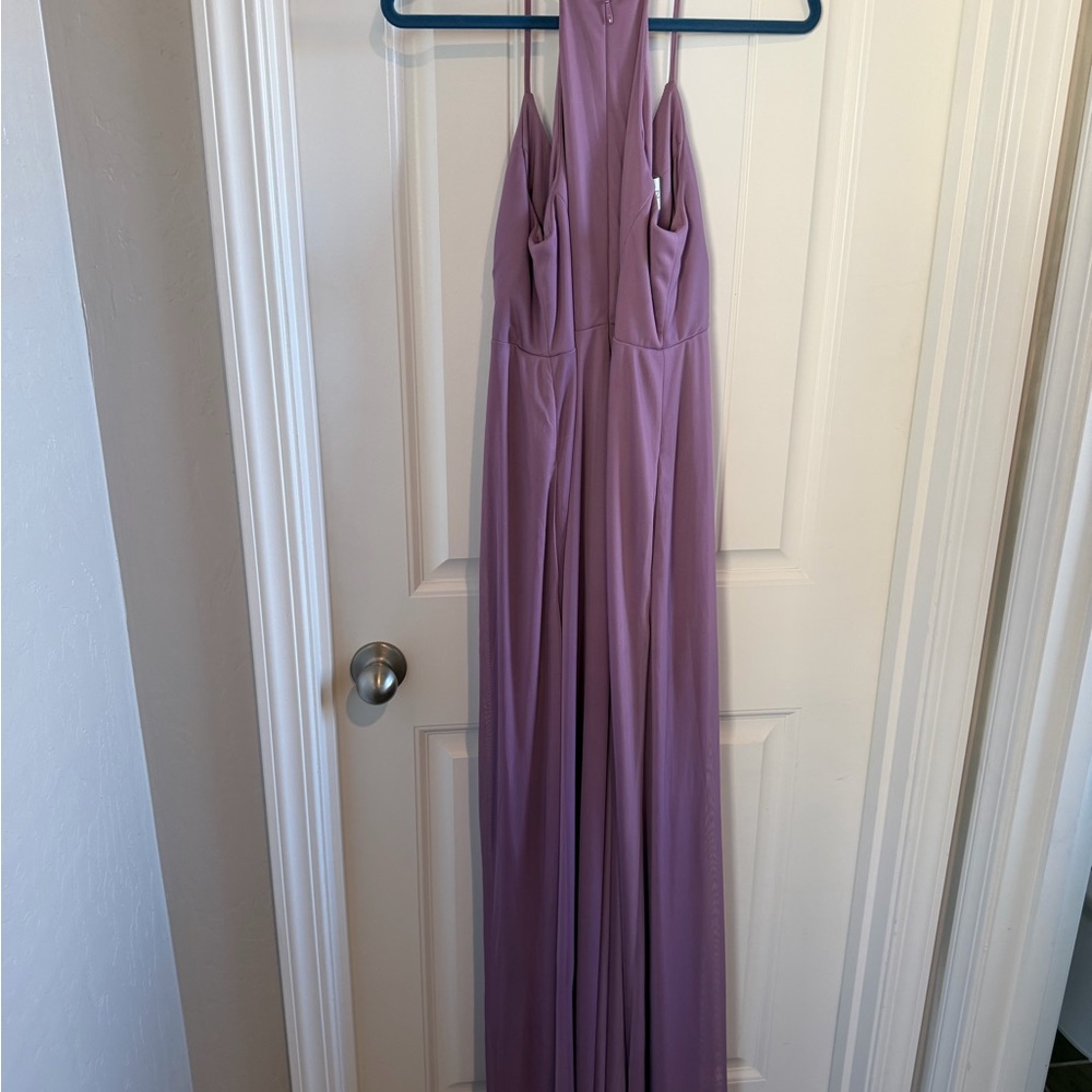 Azazie Maternity Purple Sleeveless Dress - Picture 2 of 3